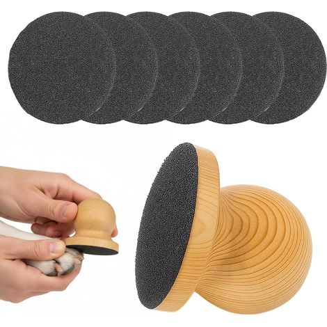 Lime à Ongles pour Chien en Bois, Lime à Ongles Chien avec 6 Papier Abrasif Interchangeable, Planche à Griffe Chiens, Dog Nail File, Facilite L'entretien des Griffes des Chiens et des Chats (1/5)