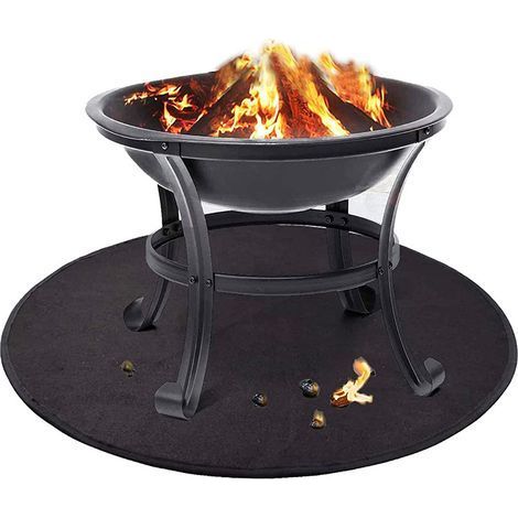 Tapis de brasero de 91,4 cm sous le gril, tapis résistant au feu pour poêle à bois, protège le sol en herbe des braises, coussin d'isolation thermique pour le camping en plein air, la cour, la terrass (1/5)