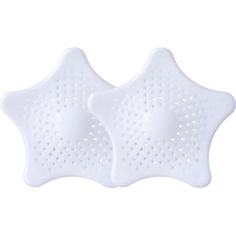 Filtre à cheveux en silicone pour évier, douche, baignoire et cuisine, blanc