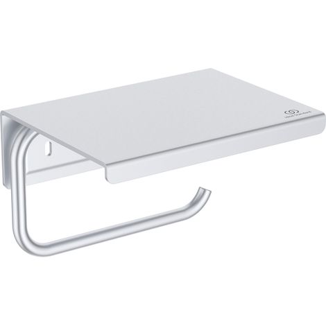 Ideal Standard Toilettenpapierhalter Alu+, mit Deckel, Kernelemente aus recyceltem Aluminium