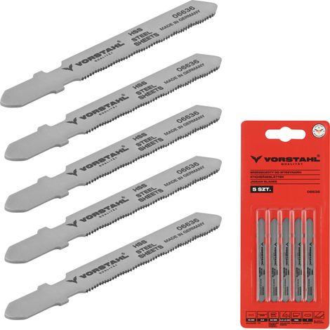 Lames de scie sauteuse pour tôle, en forme de T, 75 mm 5 pièces Vorstahl (1/5)