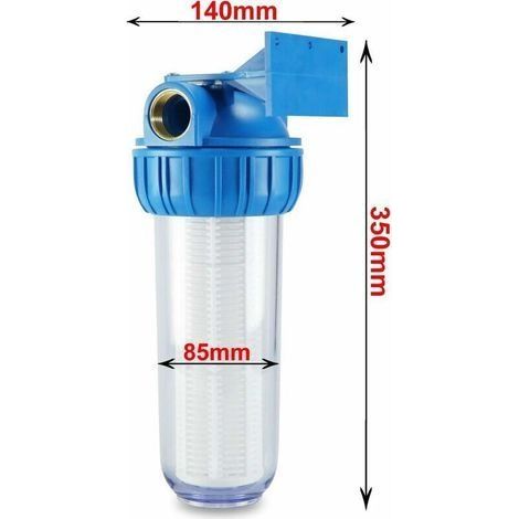 Vorfilter für 5000-l/h-Pumpe – Feinfiltration für Trinkwasser und Abwasser – Kompaktes Design mit Wandhalterung und Filterschlüssel (1/4)