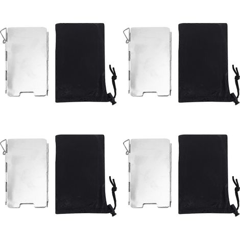 Réchaud à gaz pliable 4 x 9 plaques pour camping, avec pare-vent. (1/5)
