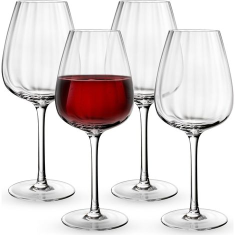Verre à Vin Rouge 4 Pièces Transparent, Lave-Vaisselle, Verres Cristallin, Verres Vin Rouge, Verre de Vin, Service à Vin, Cristallin (1/5)