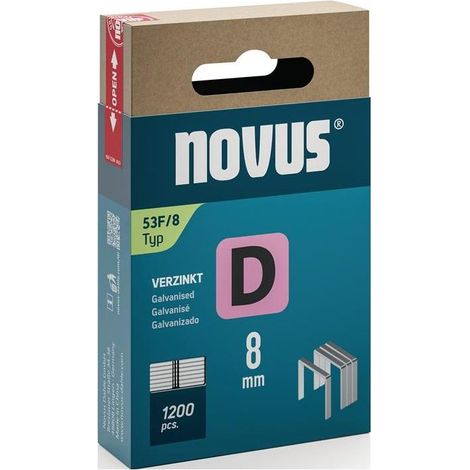 Novus Tools 042-0789 Agrafes fil plat Type 53F 1200 pc(s) Dimensions (L x l) 8 mm x 11.3 mm
