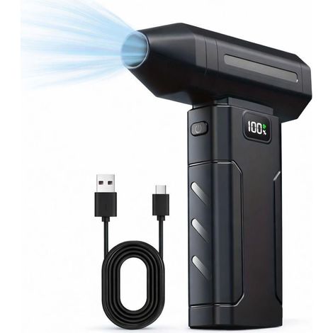 TrAdE Shop Traesio - Soffiatore D'aria Potente Elettrico Portatile Ricaricabile 100000r/s Con 5 Velocità Le-523 - (1/5)