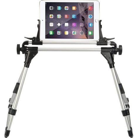 Support tablette de lit réglable et pliable, porte-appareil pour iPad iPhone Smartphone Kindle, noir, 6-10 pouces (1/5)