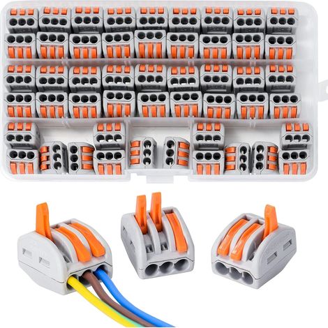 50 pezzi connettori elettrici terminali elettrici a 3 vie - terminali a connessione rapida terminali a connessione automatica (1/4)