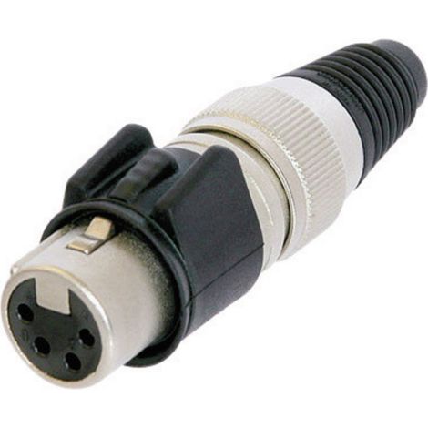 Neutrik NC4FX-HD XLR-Steckverbinder Buchse, gerade Polzahl: 4  Silber 1 St.