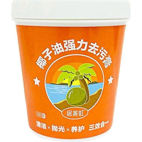 Crème dégraissante puissante à base d'huile de coco pour la maison, pour le nettoyage des sols de salle de bain et de toilettes, et des carrelages. (1/5)