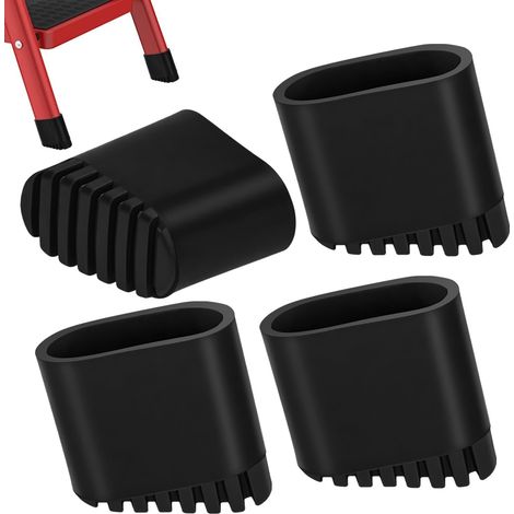 Lot de 4 patins antidérapants pour pieds d'escabeau et d'échelle - 20 x 40 mm (1/5)