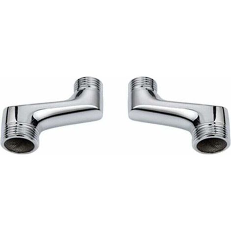 Raccord coudé pour douche – Laiton de haute qualité – Adaptateur G1/2 à G3/4 inclus – Résistance à la corrosion – Installation facile