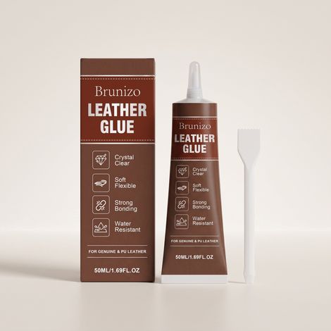 Lederkleber für Zuhause, Ledermöbel und Sitze – Tägliche Reinigung, Aufarbeitung und Politur – Praktischer Pflegekleber – 50 ml + Schaber 1 -- BIEMMEDUE (1/5)