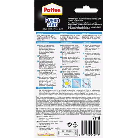 Pattex Perfektes Bad Stylo pour joint Couleur blanc PFS7 7 ml W019681 (1/3)
