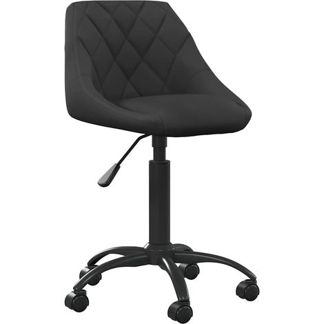Silla de oficina de terciopelo negro vidaXL (1/5)