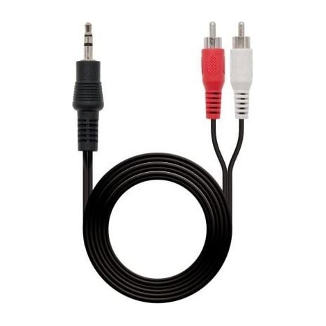 Câble audio stéréo 3,5/m-2xrca/m 5m nano