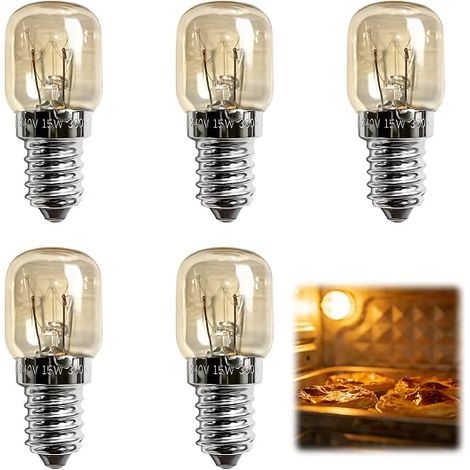 Ampoule Frigo E14 Ampoule Lampe de Sel Blanc Chaud 2700K Ampoule Four Température Lampe de Sel Hotte Micro-ondes Machine à Coudre Réfrigérateur (1/5)