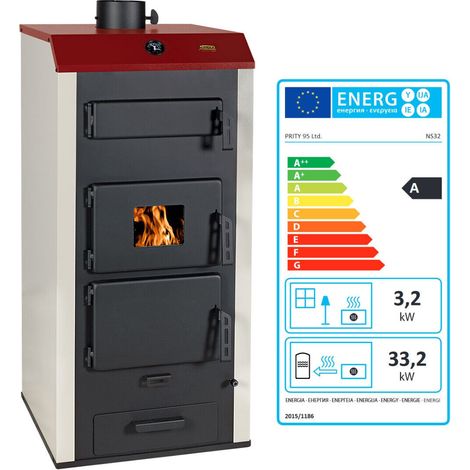 Termostufa a Legna Prity NS32 36.4 kW – Stufa Idro per Radiatori (1/4)
