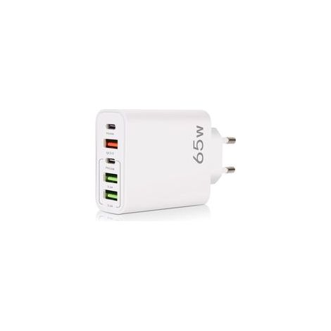 Chargeur USB C 65W 5 ports – Charge rapide QC 3.0 – Compatible iPhone 15/14/13/12/11 Pro Max et Samsung Galaxy S22/S21/S20 (1/5)