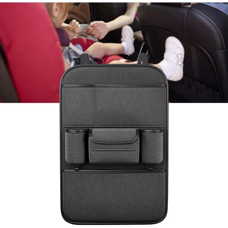 Sac Rangement Dossier de Siège Auto Grande Capacité Organisateur Multifonctionnel Suspension Arrière pour Bureau Bureau Enfant Noir (1/5)