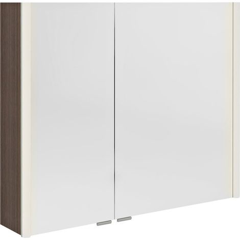 ALIX Armoire à miroir avec éclairage LED 86x70x17,5cm, Pin Rustique (1/2)