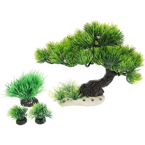 d aquarium en résine motif pin 1 ensemble de plantes vertes (1/5)