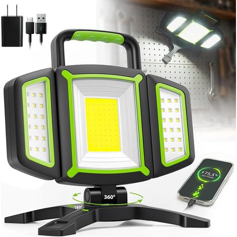 LED Floodlight Rechargeable LED Floodlight Lamp LED Spotlight for Workshop Truck (1/5)