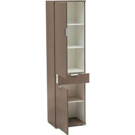 Colonna 2 ante + cassetto rovere grigio già montato L45 H174 P38 - consegnato già montato (1/2)