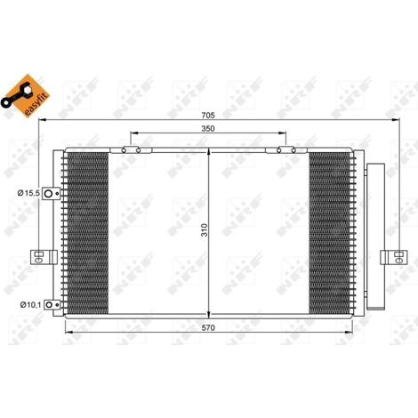 Condenseur, climatisation NRF 35659 MG JRB000140 JRB100653