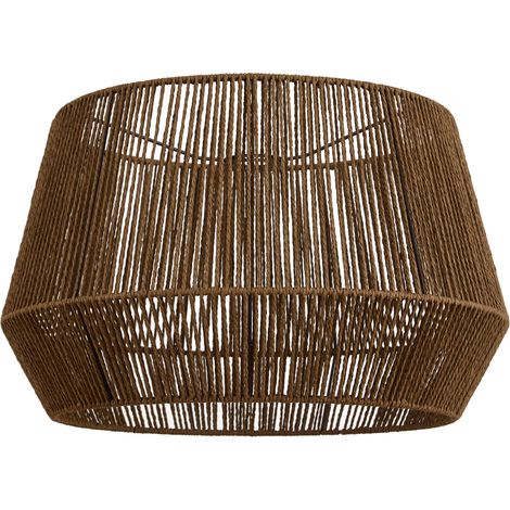 QAZQA Japandi Lampshade with Brown Paper Rope 50/50/30 - Bullet (1/4)