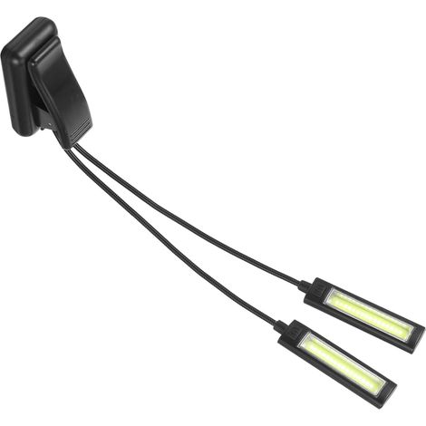 Lampe de Lecture à Clip Double Tête LED Col Cygne Flexible (1/5)