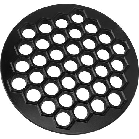Russische Form für Ravioli, Teigtaschen und Pelmeni aus Aluminiumlegierung, 37 Löcher, schwarze Farbe. (1/5)