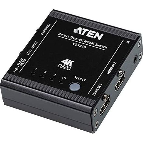 Switch HDMI Aten VS381B a 3 porte 4K@60Hz, nero (1/5)
