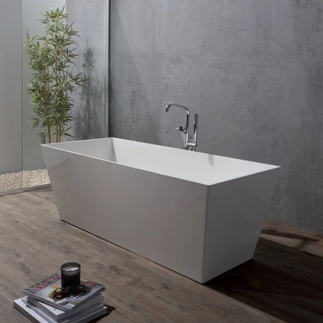 vasca da bagno "como" bianco lucido, 157x71x56 cm (1/4)