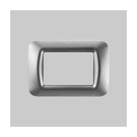 Placca coprinterruttori in titanio metallizzato system 6 posti