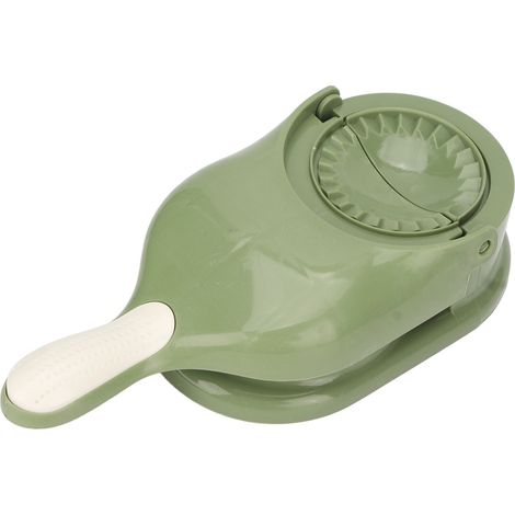 Appareil à raviolis manuel, vert, presse à pâte portable 2 en 1, outil de cuisine (1/5)