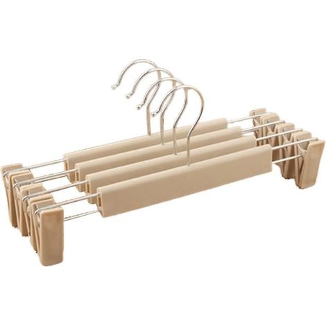 10pcs Premium Metal Clothes Cintres avec des clips en plastique antidérapants forts Manteau Crochet suspendu Séchoir pour (1/5)