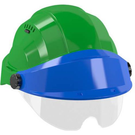 HELM 'ORIZON' GRÜN BLAUES VISIER MIT BRILLE TALIAPLAST - 563734