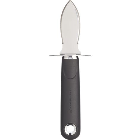 MasterClass MCSGNWOK Oyster - Messer mit Griff de soft-grip, Edelstahl, Farbe schwarz