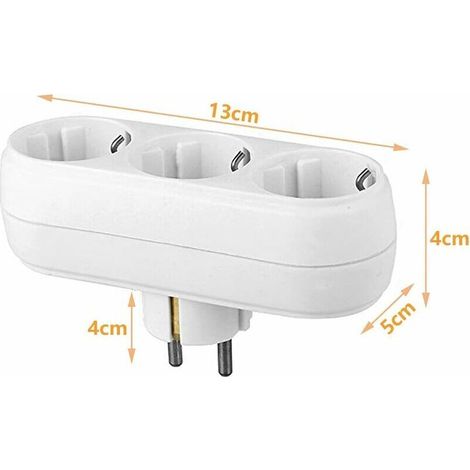 Prise de conversion de puissance standard européen/allemand standard blanc un tour trois (1/3)