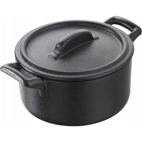 Revol Belle Cuisine flache schwarze Keramikschale 10 cm