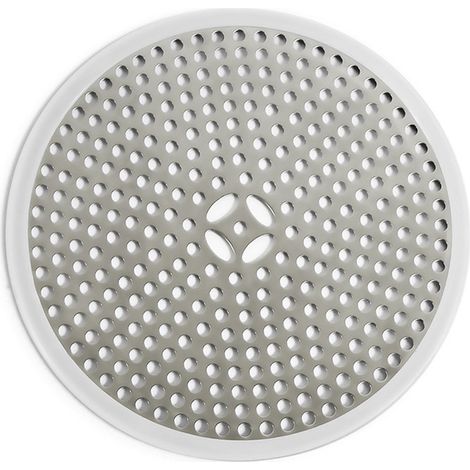 Filtre à cheveux pour bonde de douche / Passoire / Acier inoxydable et silicone / Bonne adhérence pour baignoire / lavabo / surface plane / sol (couleur : argent) (1 pièce) (1/5)