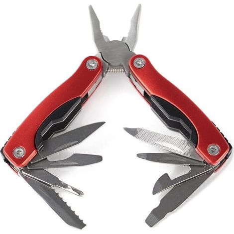 Faltbares Multitool aus Edelstahl mit Tragetasche – praktisches Überlebensaccessoire, kompakt, vielseitig & robust - Crezuo