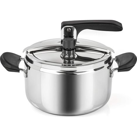 Barazzoni, ø22cm, Pentola a Pressione Modello Rapida, ø 22cm, capacità 7lt. Acciaio inox 18/10, Made in Italy, Argento, 7,0 Lt