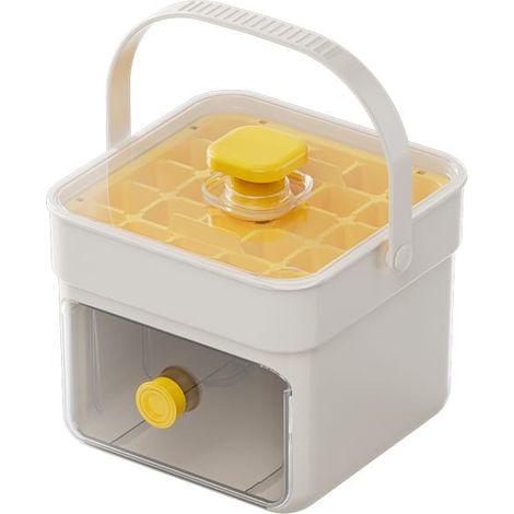Vassoio per cubetti di ghiaccio, refrigeratore con maniglia e coperchio, a doppio strato, per bevande, caffè, tè, whisky (1/5)