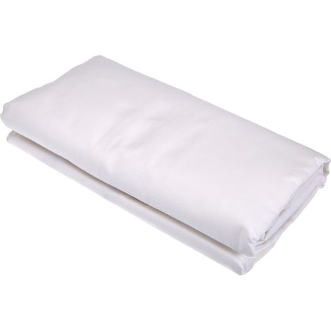 Nuit des Vosges 2094459 Cotoval Lenzuolo con Angoli Cotone in Tinta Unita Bianco 80 x 190 cm