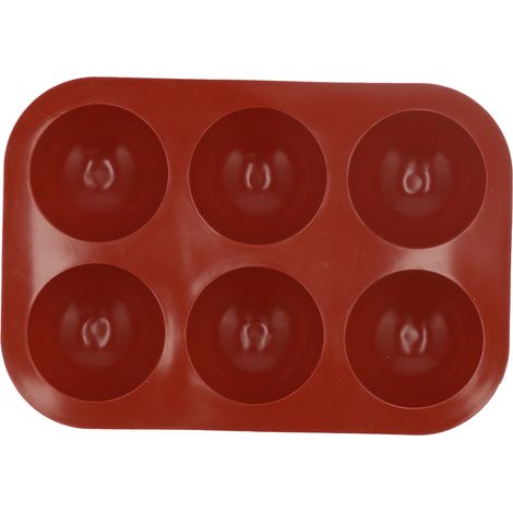 Silicone Mold Food Grade SemiSpherical Cake Mold Tray for Chocolate Soap Home Kitchen(6 Hole )