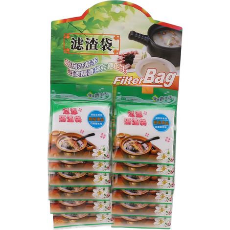 Lot de 12 sachets à thé vides réutilisables avec cordon de serrage, sachets à épices en étamine pour soupe, pour la cuisson et la filtration (23 x 27 cm). (1/5)