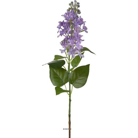 Lilas artificiel H 60 cm D 15 cm avec superbe tete tissu Lavande - couleur: Lavande (1/3)