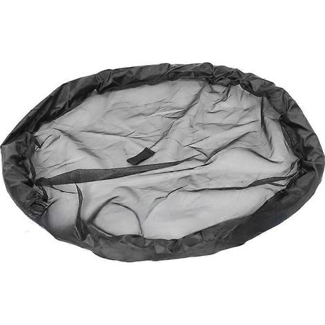 Barrière flottante pour plantes et poissons, protection pour plantes et îlots flottants, convient aux jeux d'eau de jardin et à la décoration de bassins, 45 cm (17,7 pouces), noir. (1/5)